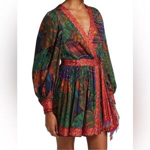 FARM Rio Forest Tapestry Wrap Dress